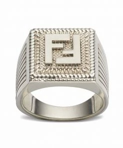 Fendi FF Guillochet ring