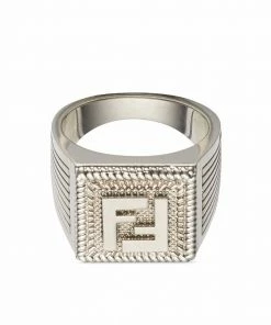 Fendi FF Guillochet ring