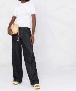 Fendi short-sleeve rib-knit top