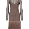Fendi fringed knitted dress