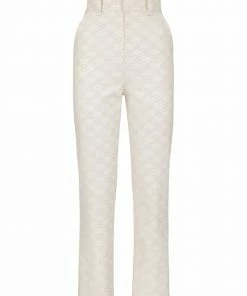 Fendi wide-waistband denim trousers