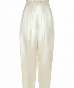 Fendi carrot-fit satin trousers