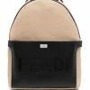 Fendi panelled logo backpack