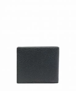 Fendi FF-logo pebbled-leather bi-fold wallet