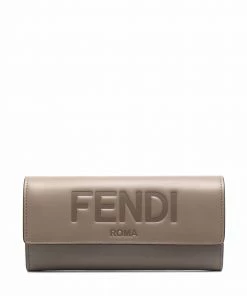Fendi logo-debossed continental wallet