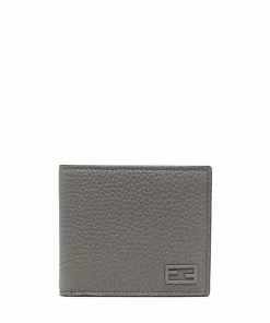 Fendi logo-plaque grained wallet
