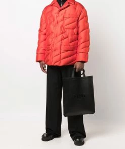 Fendi logo debossed tote bag