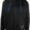 Fendi logo-tape zip-fastening hoodie