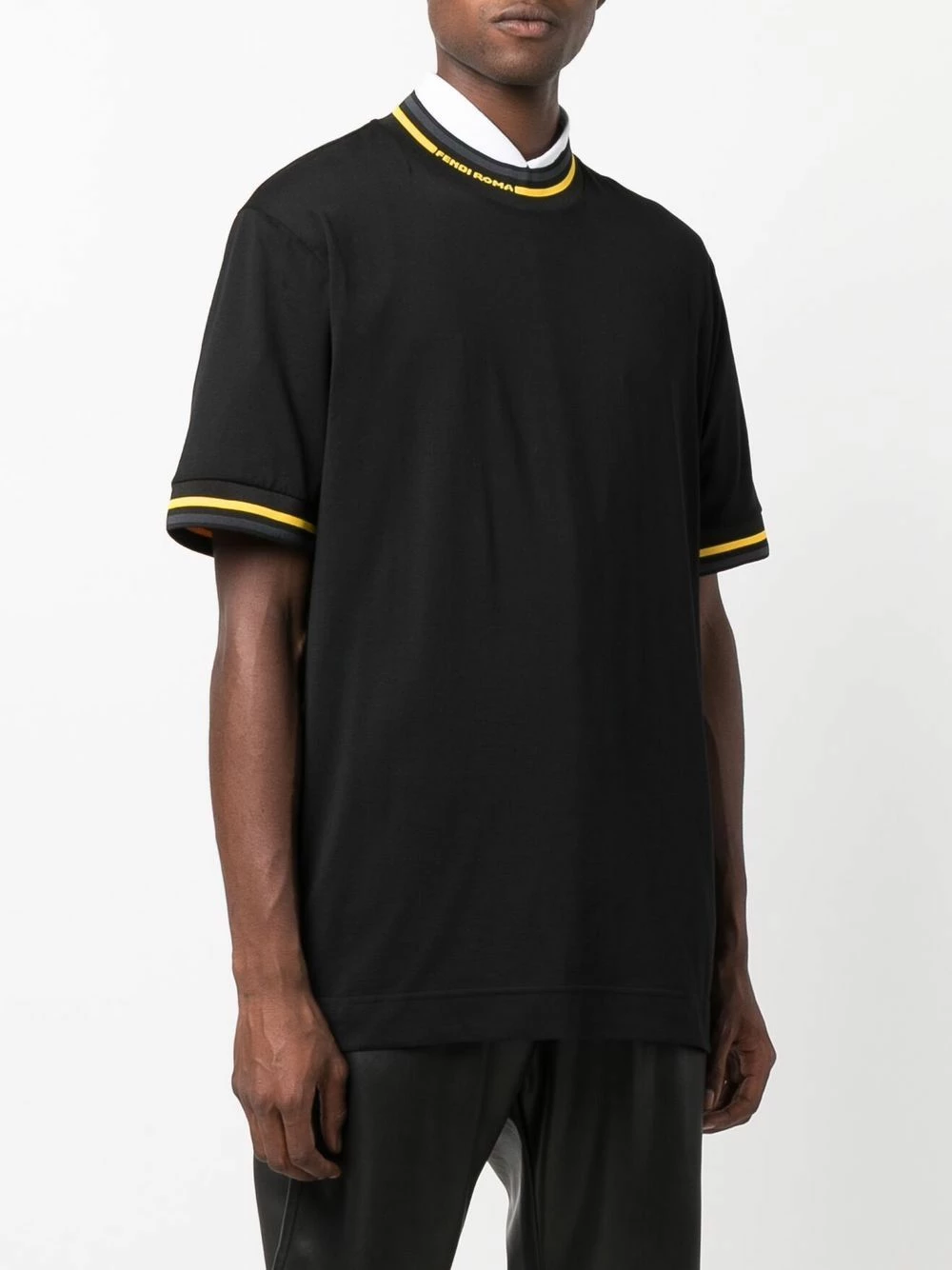 Best deal 𧨠Fendi Contrast trim cotton T π shirt t-shirts of men π― 5 Fendi contrast trim cotton T-shirt