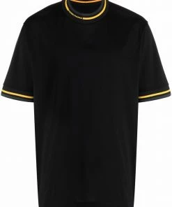 Fendi contrast trim cotton T-shirt