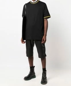 Fendi contrast trim cotton T-shirt