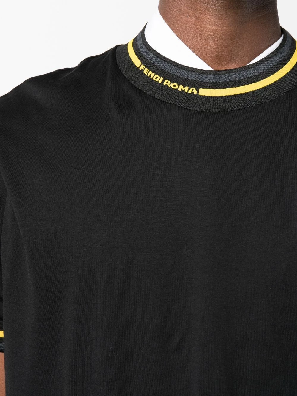 Best deal 𧨠Fendi Contrast trim cotton T π shirt t-shirts of men π― 7 Fendi contrast trim cotton T-shirt