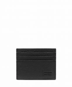 Fendi FF textured-leather cardholder