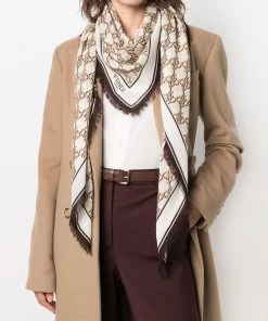 Fendi FF-print frayed scarf