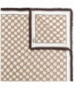 Fendi FF-print frayed scarf