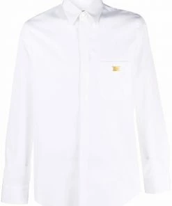 Fendi logo-plaque long-sleeve shirt