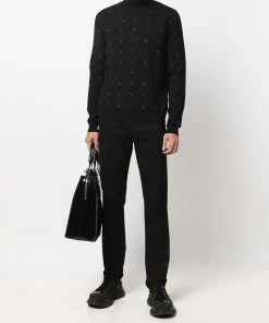 Fendi FF-embroidery crew-neck sweatshirt