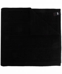 Fendi pointelle-knit monogram scarf