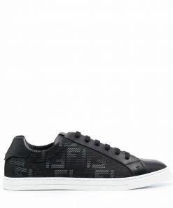 Fendi monogram-pattern lace-up sneakers