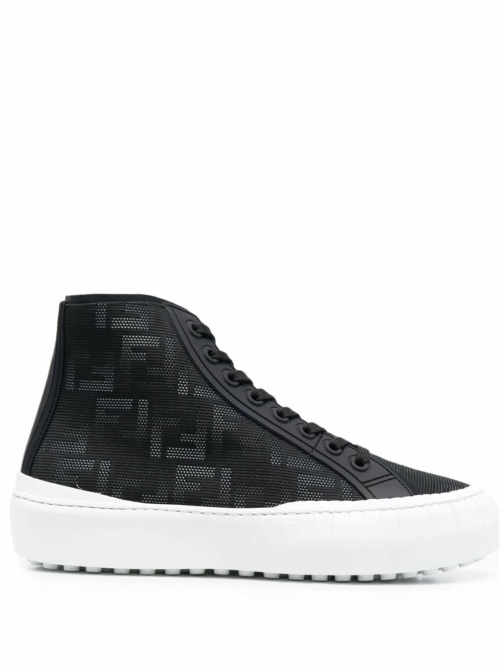 Coupon π₯° Fendi Monogram pattern lace up π sneakers hi-tops of men π 3 Fendi monogram-pattern lace-up sneakers