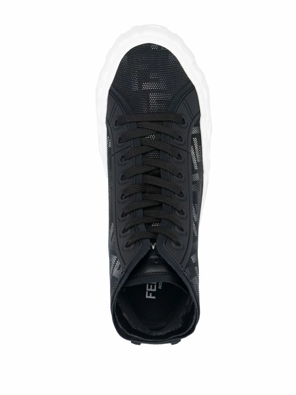 Coupon π₯° Fendi Monogram pattern lace up π sneakers hi-tops of men π 6 Fendi monogram-pattern lace-up sneakers