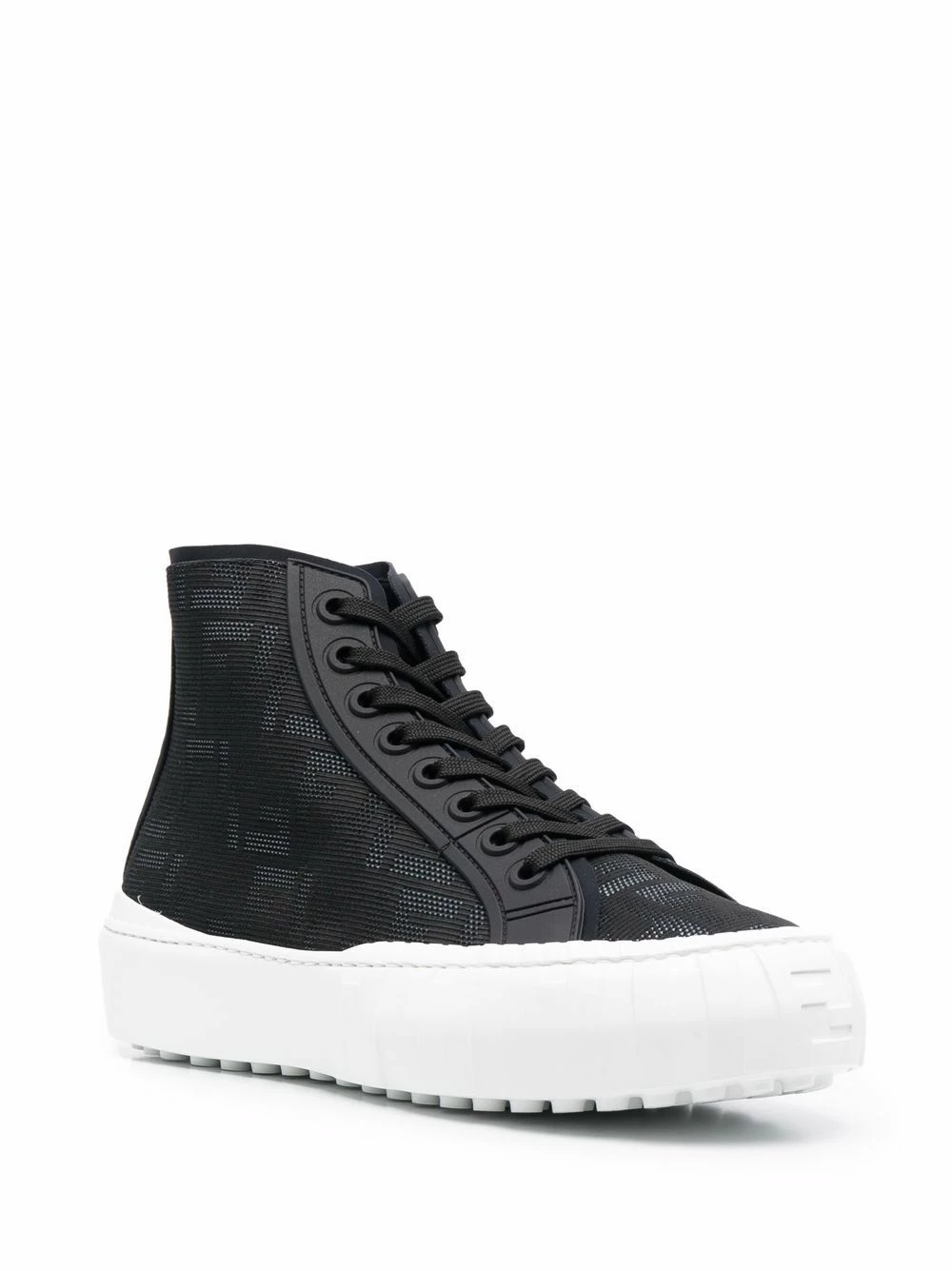 Coupon π₯° Fendi Monogram pattern lace up π sneakers hi-tops of men π 4 Fendi monogram-pattern lace-up sneakers