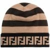 Fendi patterned intarsia-knit hat