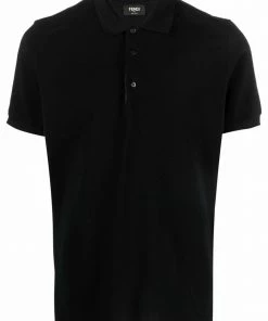 Fendi concealed FF-trim polo shirt