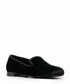Fendi FF motif leather loafers