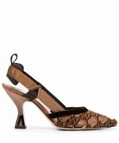Fendi Colibrì slingback mesh pumps