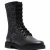 Fendi logo-debossed combat boots