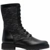 Fendi logo-debossed combat boots