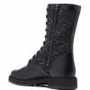 Fendi logo-debossed combat boots