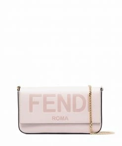 Fendi logo debossed clutch bag