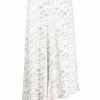 Fendi abstract-pattern asymmetric-hem skirt