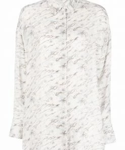 Fendi abstract-pattern long-sleeve shirt