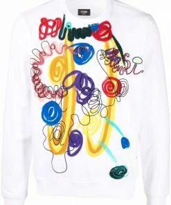 Fendi scribble-print sweatshirt
