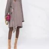 Fendi front draped asymmetric dress