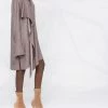 Fendi front draped asymmetric dress
