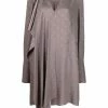 Fendi front draped asymmetric dress