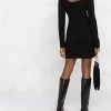 Buy π Fendi Off the shoulder long sleeve π dress evening π dresses of women π 13 Fendi off-the-shoulder long-sleeve dress
