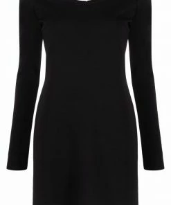 Fendi off-the-shoulder long-sleeve dress