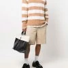 Fendi striped roll-neck jumper