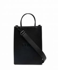 Fendi embossed-logo tote bag