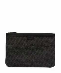 Fendi FF-pattern clutch bag