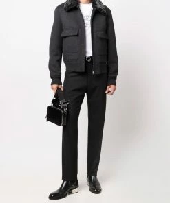 Fendi FF-collar reversible faux-shearling jacket