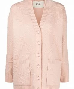 Fendi V-neck button-fastening cardigan