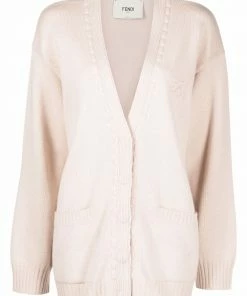 Fendi monogram detail cardigan