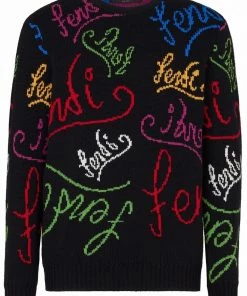Fendi intarsia-logo jumper