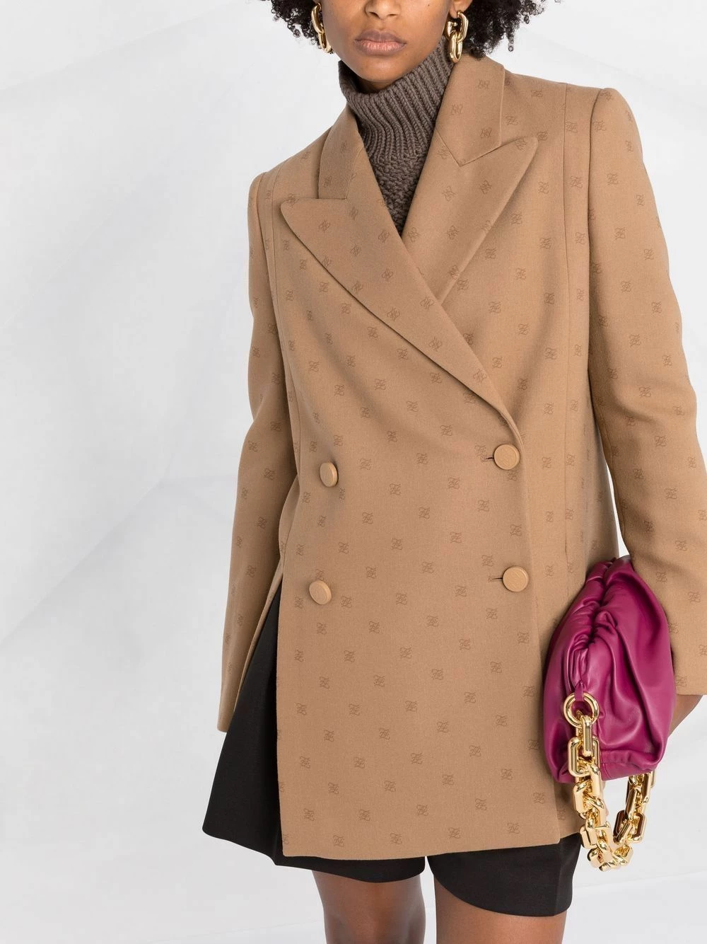 Promo π Fendi FF Karligraphy double breasted blazer blazers of women π₯° 6 Fendi FF Karligraphy double-breasted blazer